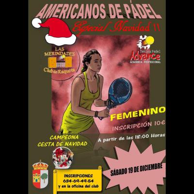 poster del torneo AMERICANOS DE PADEL - ESPECIAL NAVIDAD