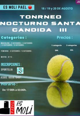 poster del torneo TORNEO NOCTURNO SANTA CANDIDA 3 🔴⚫️