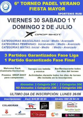 poster torneo TORNEIG FESTA MAJOR RUBI