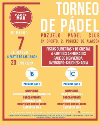 poster del torneo TORNEO DE PADEL