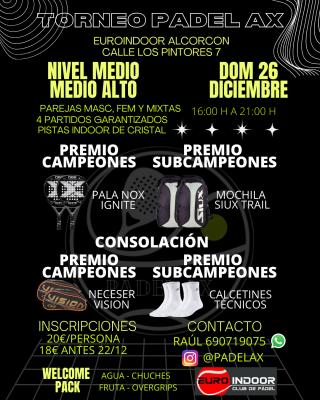 poster del torneo 4º TORNEO PADEL AX
