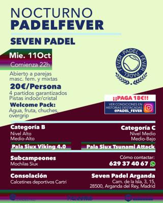 poster del torneo ¡ÚLTIMAS PLAZAS! - CATEGORÍAS B Y C (ABIERTO A PAREJAS MASCULINAS, FEMENINAS Y MIXTAS)