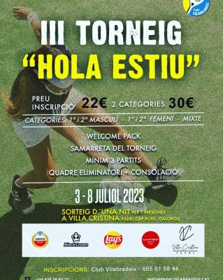 poster torneo 3ER TORNEIG HOLA ESTIU