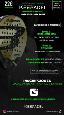 poster del torneo KEEPADEL (NIVELES A-C) & G24 PADEL