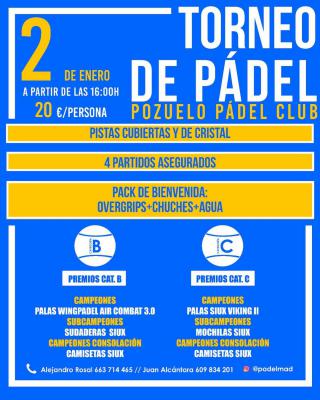 poster del torneo TORNEO DE PADEL