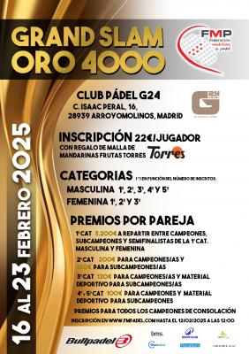 poster del torneo GRAND SLAM ORO FMP 4.000