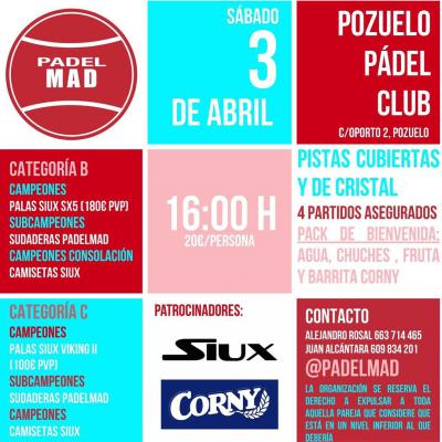 poster del torneo TORNEO DE PADEL