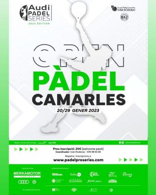 poster torneo OPEN PADEL CAMARLES