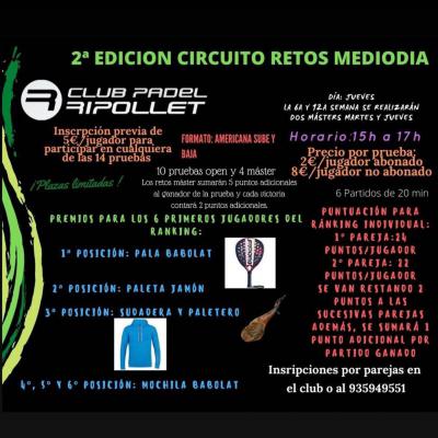 poster del torneo 1ª PRUEBA - 2ª EDICION RETOS MEDIODIA 1 CAT