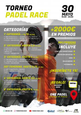 poster del torneo TORNEO PADEL RACE