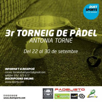 poster torneo 3r TORNEIG ANTONIA TORNÉ