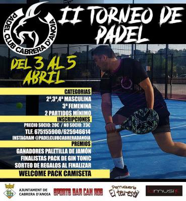 poster torneo II TORNEO DE PADEL