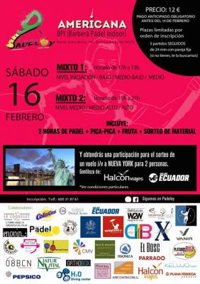 poster del torneo MEGA AMERICANA MIXTA PADELOY