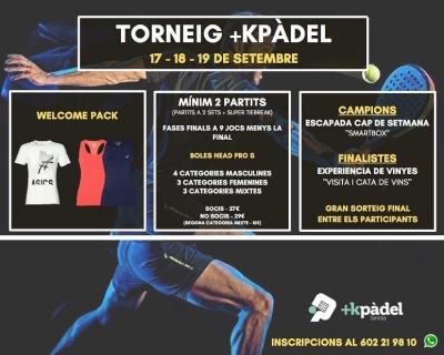 poster del torneo TORNEIG +KPÀDEL