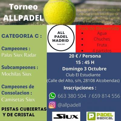 poster del torneo TORNEO ALLPADEL