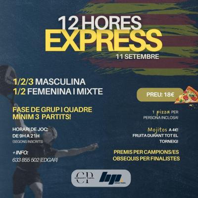 poster torneo EXPRESS 12 HORES