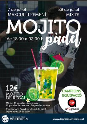 poster del torneo MOJITO PÀDEL MIXTE