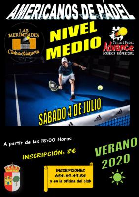 poster del torneo AMERICANOS DE PADEL - NIVEL MEDIO