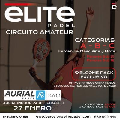 poster torneo ELITE PADEL CIRCUITO AMATEUR