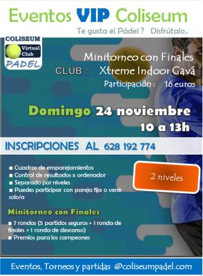 poster del torneo MINITORNEO COLISEUM CON FINALES