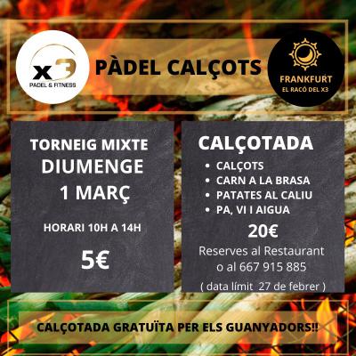 poster del torneo PADEL CALÇOTS