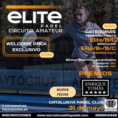 poster del torneo ELITE PADEL CIRCUITO AMATER