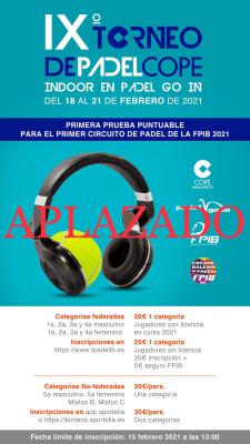 poster del torneo IX TORNEO DE PADEL COPE