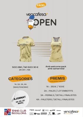 poster torneo OPEN VENCAFESA 2025