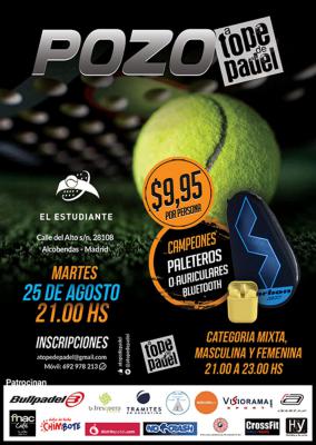 poster del torneo POZO A TOPE DE PADEL