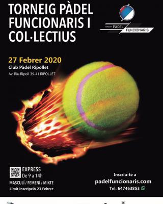poster del torneo TORNEIG DE PADEL FUNCIONARIS I COL·LECTIUS