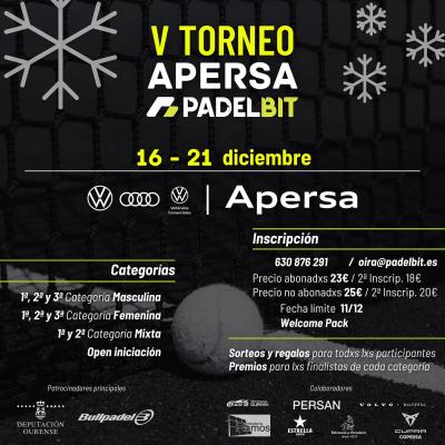poster torneo V TORNEO APERSA PADELBIT