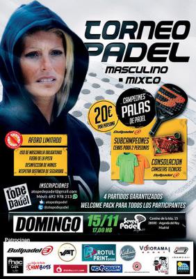 poster del torneo TORNEO DE PADEL MIXTO - MASCULINO