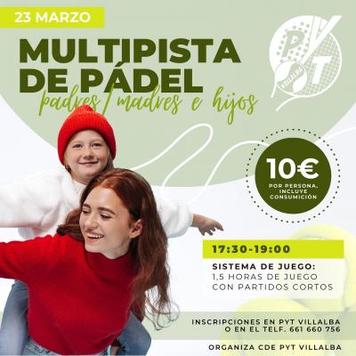 poster torneo MULTIPISTA DE PÁDEL PADRES/MADRES E HIJOS