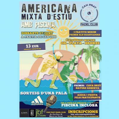 poster del torneo AMERICANA MIXTA D'ESTIU 