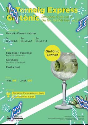 poster del torneo 1ER TORNEIG EXPRESS GINTÓNIC