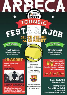 poster torneo TORNEIG DE FESTA MAJOR D'ARBECA