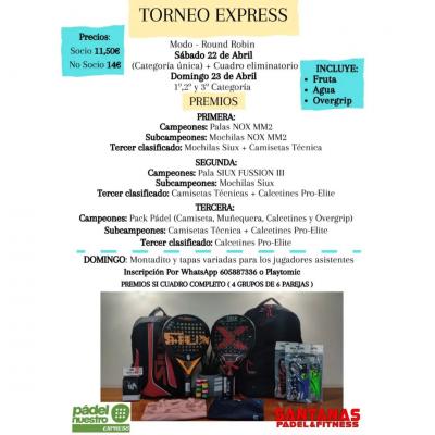 poster torneo TORNEO EXPRESS FINDE DE SEMANA