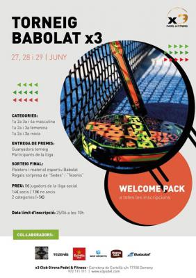 poster del torneo TORNEIG BABOLAT X3