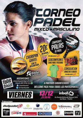 poster del torneo TORNEO DE PADEL MIXTO - MASCULINO