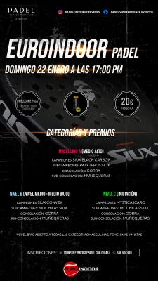 poster del torneo TORNEO DE TARDE DOMINGO 22 ENERO & EUROINDOOR