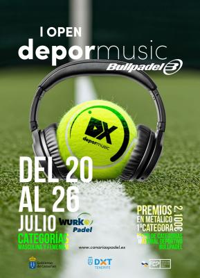 poster del torneo I OPEN DEPORMUSIC BULLPADEL