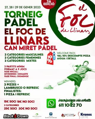 poster del torneo TORNEIG EL FOC DE LLINARS