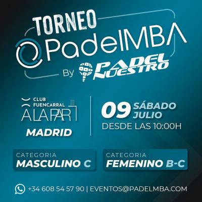 poster del torneo TORNEO MBA BY PADEL NUESTRO