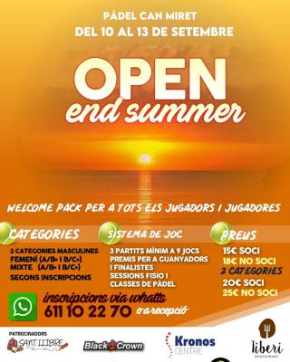 poster del torneo OPEN END SUMMER