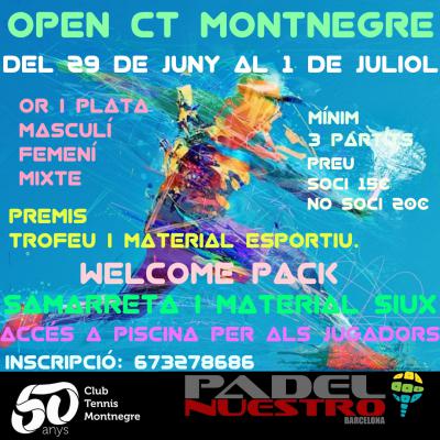 poster del torneo OPEN CT MONTNEGRE