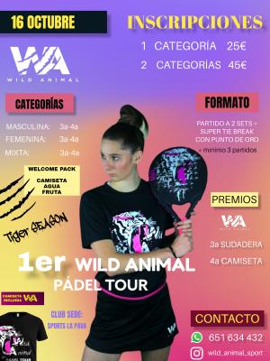 poster del torneo WILD ANIMAL PÁDEL TOUR