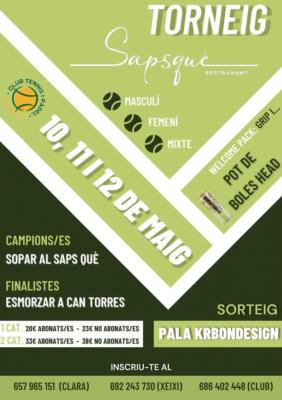 poster torneo TORNEIG SAPS QUÈ