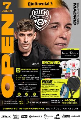 poster torneo CONTINENTAL OPEN EVEN PADEL MADRID