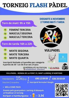 poster del torneo TORNEIG FLASH PADEL