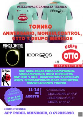 poster del torneo TORNEO ANIVERSARIO MONSULCONTROL, GRUPO OTTO , GRUPO IBERIQOS
